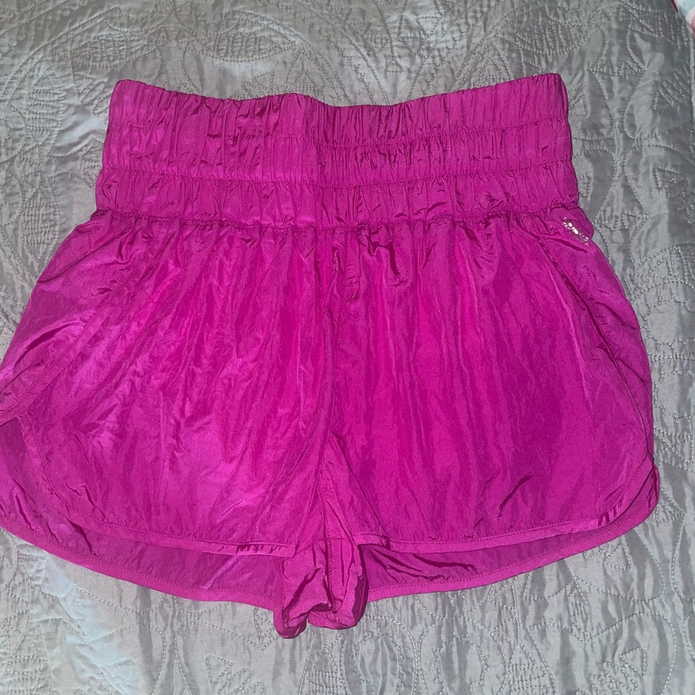 Free People “The Way Home” shorts in Hot pink